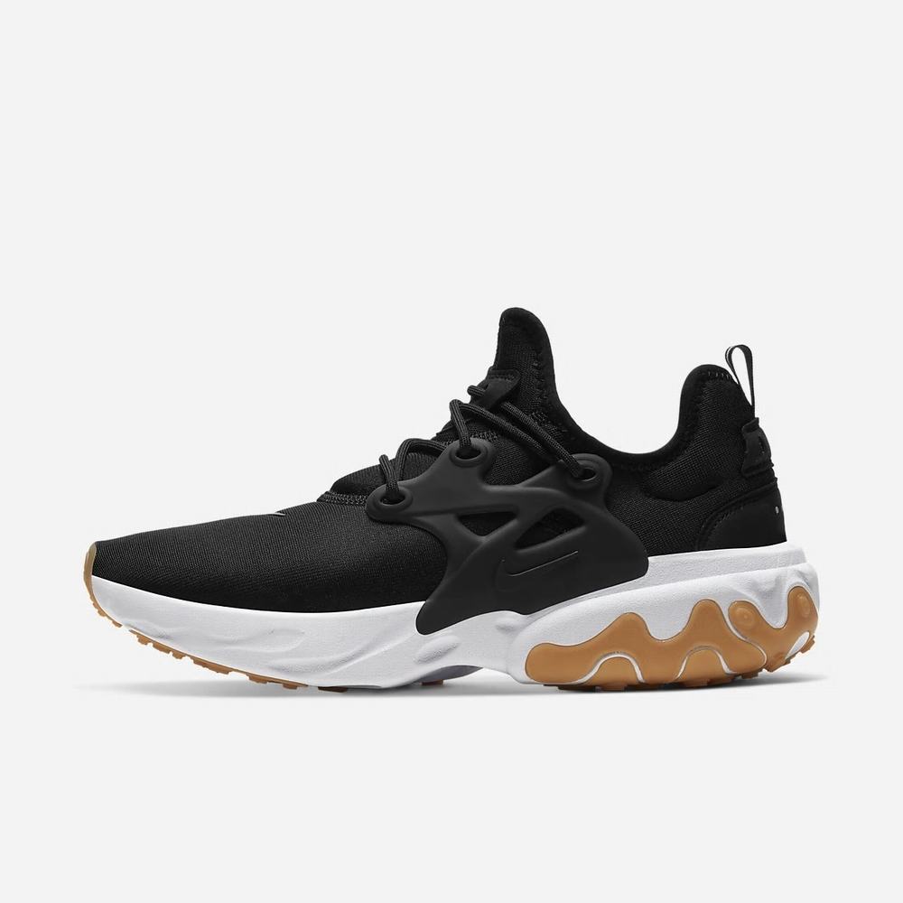 Sneakers Nike React Presto Noir 6891-547 Black/White/Gum Light Brown/Black Homme | OAD-28375960